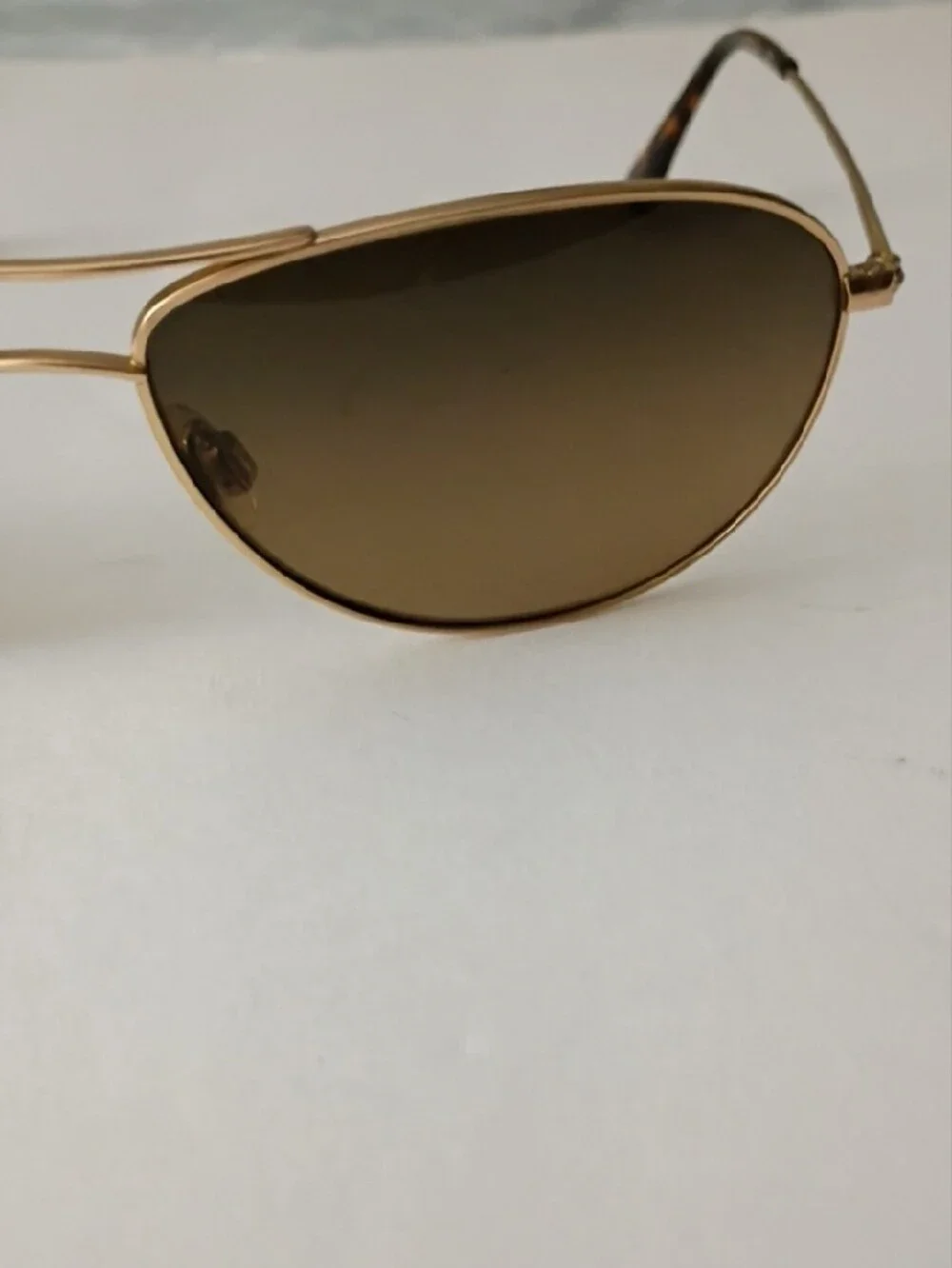 Maui Jim Jim Baby  Gold Aviator Sunglasses with Brown Gradient Lenses MJ 245-16